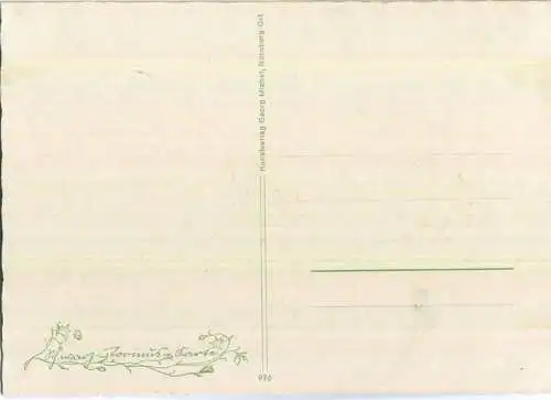 Narzissen - Schwarz-Torinus-Karte 976 - Kunstverlag Georg Michel Nürnberg-Ost 40er Jahre