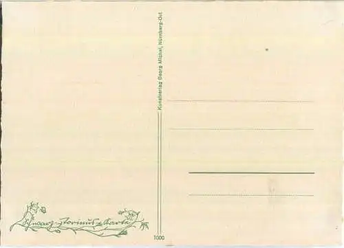 Sonnenblumen - Schwarz-Torinus-Karte 1000 - Kunstverlag Georg Michel Nürnberg-Ost 40er Jahre