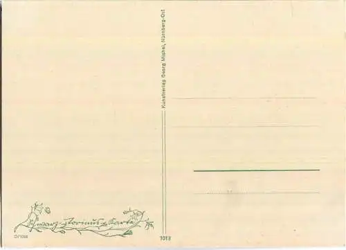 Kerze - Schwarz-Torinus-Karte 1013 - Kunstverlag Georg Michel Nürnberg-Ost 40er Jahre