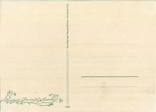 Teufelskralle - Leimkraut - Schwarz-Torinus-Karte 1031 - Kunstverlag Georg Michel Nürnberg-Ost 40er Jahre