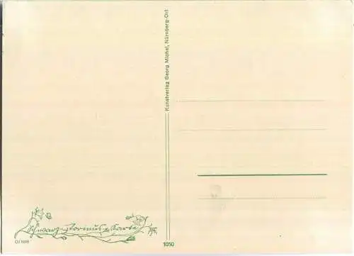 Tulpe - Schwarz-Torinus-Karte 1050 - Kunstverlag Georg Michel Nürnberg-Ost 40er Jahre