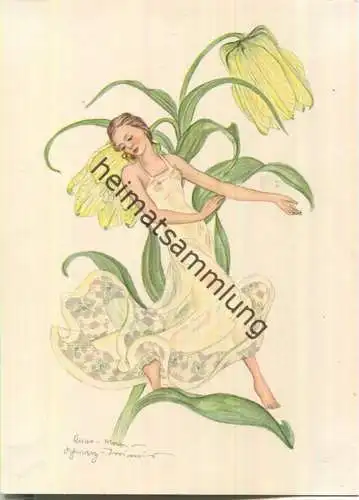 Blume - Schwarz-Torinus-Karte 1052 - Kunstverlag Georg Michel Nürnberg-Ost 40er Jahre