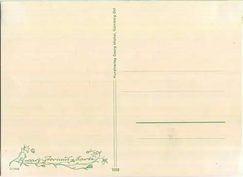 Blume - Schwarz-Torinus-Karte 1052 - Kunstverlag Georg Michel Nürnberg-Ost 40er Jahre