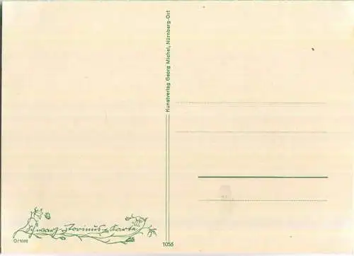 Enzian - Schwarz-Torinus-Karte 1056 - Kunstverlag Georg Michel Nürnberg-Ost 40er Jahre