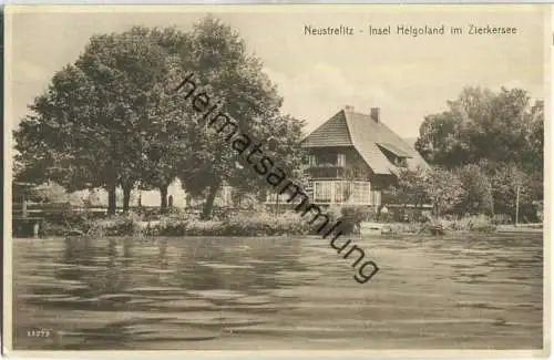 Neustrelitz - Insel Helgoland im Zierkersee - Verlag Otto Wagner Neustrelitz