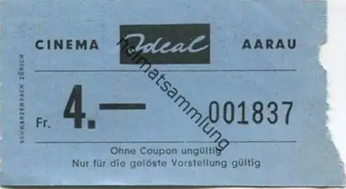 Schweiz - Aarau - Cinema Ideal - Kinokarte