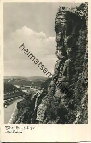 Elbsandsteingebirge - Bastei - Foto-AK - Verlag F. Hunger Dresden