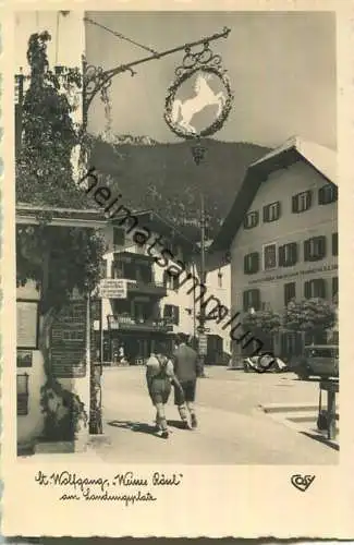 St. Wolfgang - Weisses Rössl - Landungsplatz - Foto-AK 30er Jahre