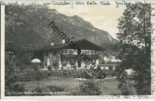 Garmisch - Schmölz - Pension Nelkenhaus - Foto-AK 20er Jahre - Verlag B. Johannes Partenkirchen-Garmisch