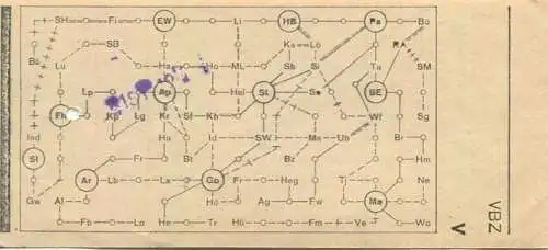 Schweiz - Zürich - Verkehrsbetriebe Zürich VBZ - Einzelfahrschein gültig für 6 und mehr Haltestellen