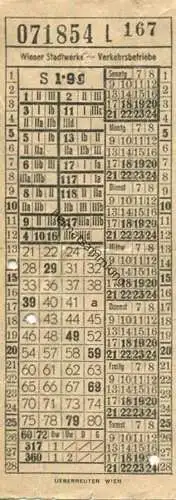Österreich - Wien - Wiener Stadtwerke - Verkehrsbetriebe - Fahrschein S 1.90