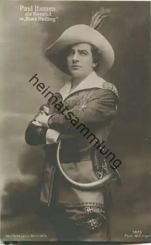 Paul Hansen als Konrad in Hans Heiling - Verlag Hermann Leiser Berlin 1829