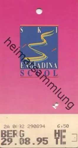 Schweiz - Engadina Scuol - Fahrkarte 1995