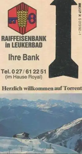 Schweiz - Torrentbahnen - Leukerbad-Albinen AG - Fahrkarte 1992