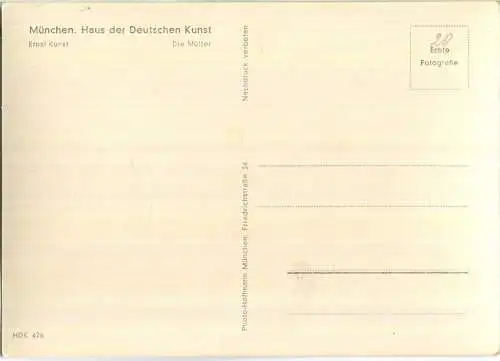 Ernst Kunst - Die Mutter - Foto-Ansichtskarte - HDK - Verlag Photo-Hoffmann München