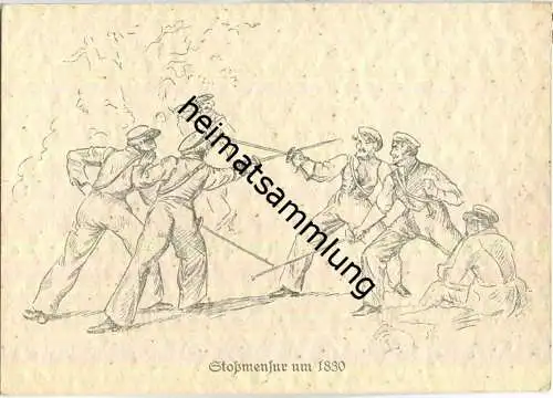 Studentica - Stossmensur um 1830 - Verlag Deutsche Burschenschaft GmbH Berlin