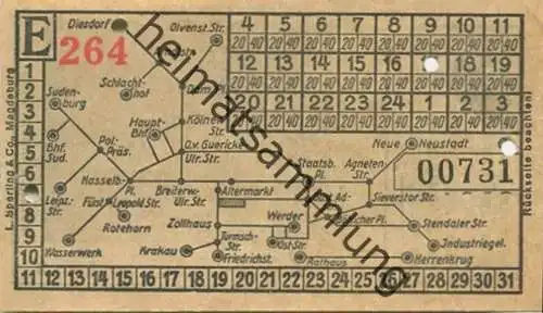 Deutschland - Magdeburg - Strassenbahn Fahrschein