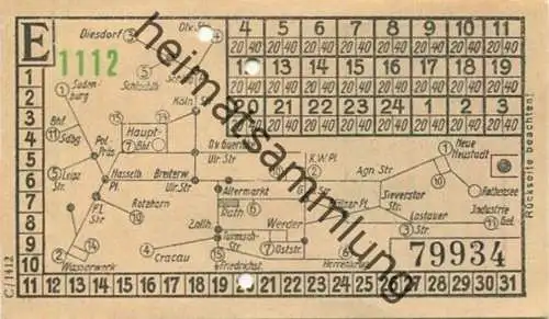Deutschland - Magdeburg - Strassenbahn Fahrschein