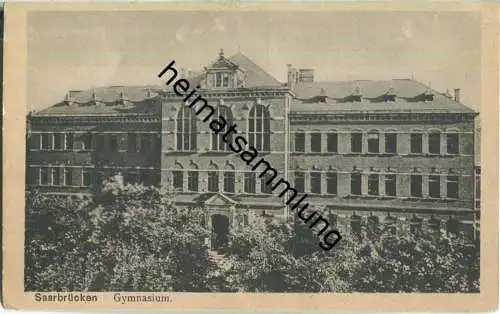 Saarbrücken - Gymnasium - Verlag J. Krämer Saarbrücken - Feldpost