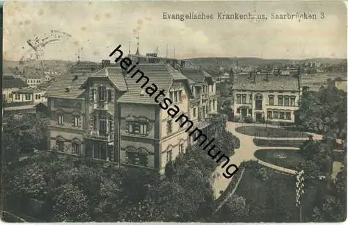Saarbrücken - Evangelisches Krankenhaus - Verlag Saardruckerei Saarbrücken - Feldpost
