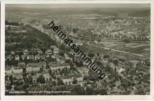 Saarbrücken - Flugzeugaufnahme - Foto-Ansichtskarte - Verlag A. Weber & Co. Stuttgart