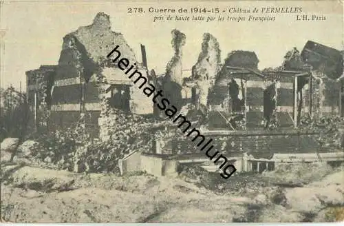 Chateau de Vermelles - Bombardement