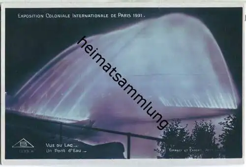 Paris - Exposition Coloniale Internationale 1931 - Vue du Lac