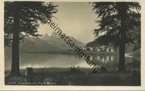 Silvaplana und Piz la Margna - Foto-AK - Wehrliverlag Kilchberg