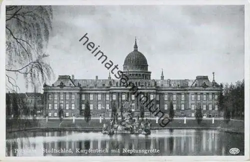 Potsdam - Stadtschloss - Karpfenteich mit Neptunsgrotte