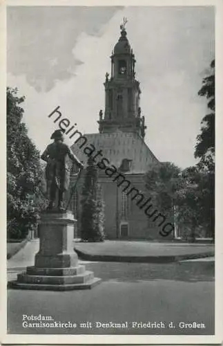 Potsdam - Garnisonkirche mit Denkmal Friedrich der Große
