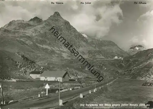Alp Surganda mit Blick gegen Julier Hospiz - Foto-AK Grossformat - Verlag J. Gaberell Thalwil