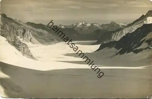 Jungfraujoch - Grosser Aletschgletscher - Foto-AK gel. 1928