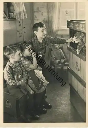 Kinder - Kaspertheater - Teddybären - Foto-AK Grossformat 40er Jahre - Verlag E. A. Schwerdtfeger & Co. AG Berlin