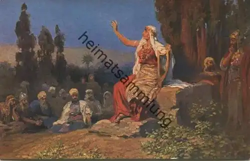 Die Heilige Schrift - Siegeslied Deborahs - Künstler-Ansichtskarte Rob. Leinweber ca. 1910