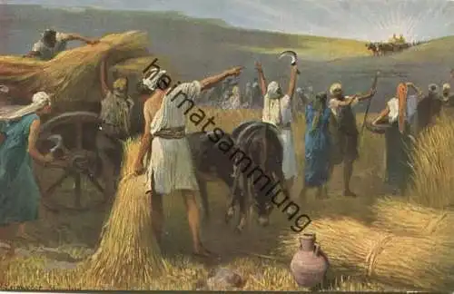 Die Heilige Schrift - Rückkehr der Bundeslade - Künstler-Ansichtskarte Rob. Leinweber ca. 1910