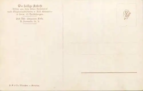 Die Heilige Schrift - Absoloms Ende - Künstler-Ansichtskarte Rob. Leinweber ca. 1910