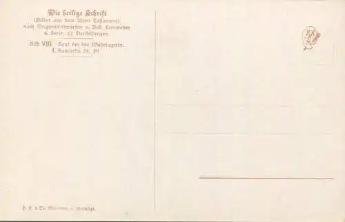 Die Heilige Schrift - Saul bei der Wahrsagerin - Künstler-Ansichtskarte Rob. Leinweber ca. 1910
