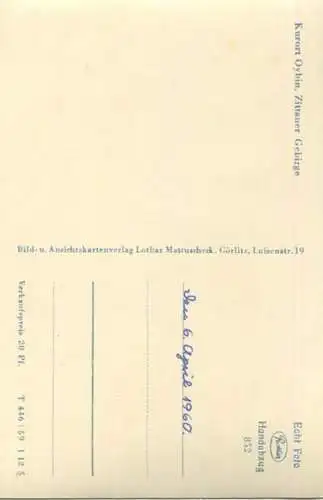 Oybin - Inneres der Kirche - Foto-AK - Verlag Lothar Matuscheck Görlitz