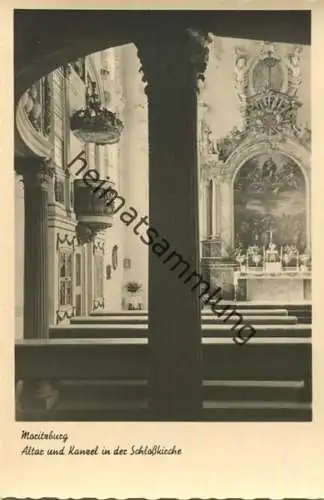 Moritzburg - Altar und Kanzel in der Schlosskirche - Foto-AK - Verlag VEB Bild und Heimat Reichenbach