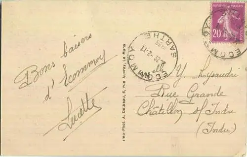 Sarthe - Ecommoy - Rue de la Gare