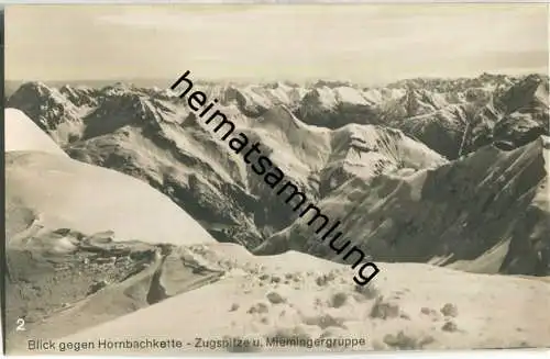 Hornbachkette - Zugspitze - Miemingergruppe - Foto-AK 20er Jahre - Verlag Mayer Birgsau