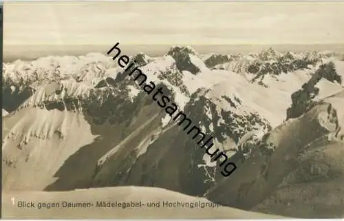 Daumengruppe - Mädelegabelgruppe - Hochvogelgruppe - Foto-AK 20er Jahre - Verlag Mayer Birgsau