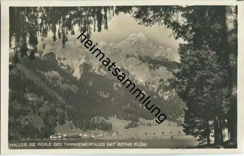 Haller - Tannheimertal - Rothe Flüh - Foto-AK - Verlag Gasthof und Pension Alpenhof am See Haller