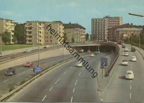 Berlin - Stadtautobahn - AK Grossformat 1970