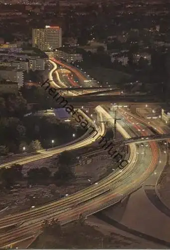 Berlin - Stadtautobahn bei Nacht - AK Grossformat 70er Jahre - Verlag Kunst und Bild Berlin