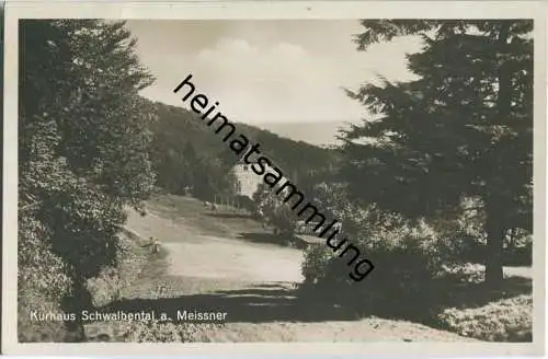 Kurhaus Schwalbental a. Meissner - Foto-Ansichtskarte 20er Jahre - Verlag Bruno Hansmann Kassel