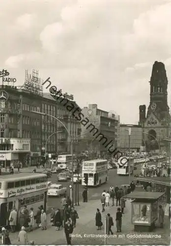 Berlin - Kurfürstendamm mit Gedächtniskirche - Foto-AK Grossformat 60er Jahre - Verlag Kunst und Bild Berlin