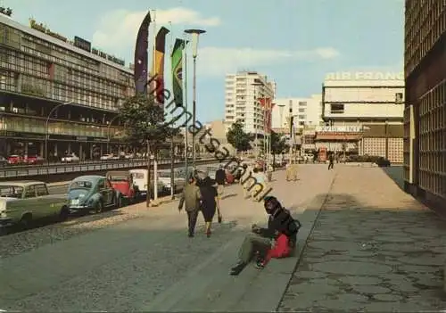 Berlin - Breitscheidplatz - Hilton Kolonnaden an der Gedächtniskirche - AK Grossformat 70er Jahre - Andres + Co Berlin