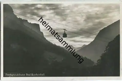 Bad Reichenhall - Predigtstuhlbahn - Foto-AK 30er Jahre - Verlag Gebr. Metz Tübingen
