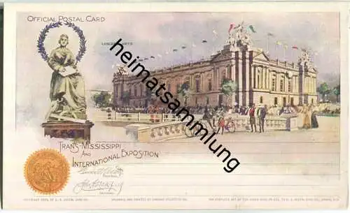 USA 1 P. Ganzachenkarte zur Trans-Mississippi und International Exposition 1898 "Liberal Arts"